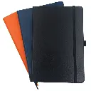 Moleskine em Couro Sintético 14x21 cm - Com pauta (Laranja).webp