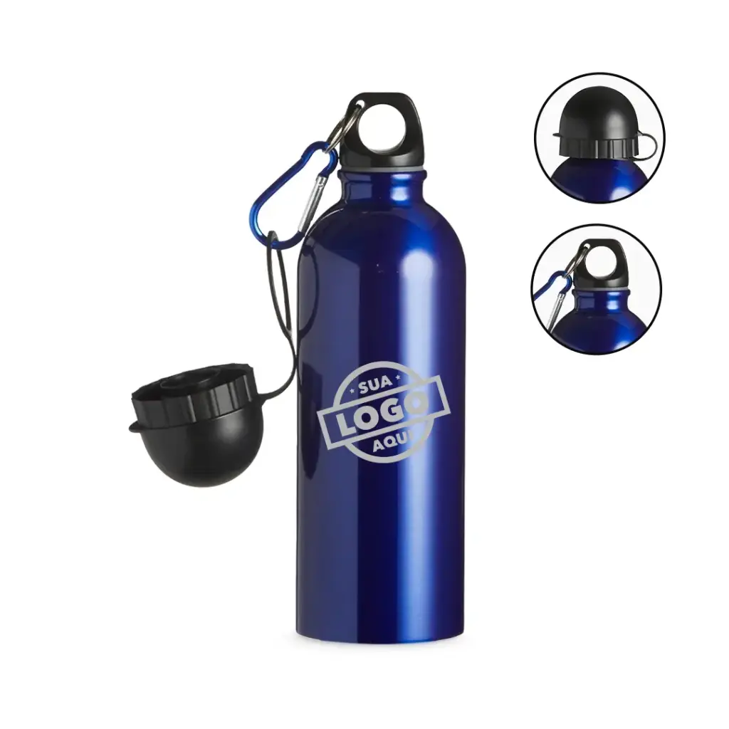 Squeeze Alumínio c/Mosquetão 500ml