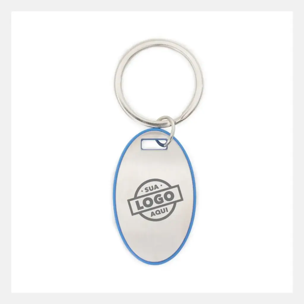Chaveiro Metalizado Oval 