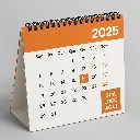 Calendário de Mesa com Wire-o 14x20 cm 