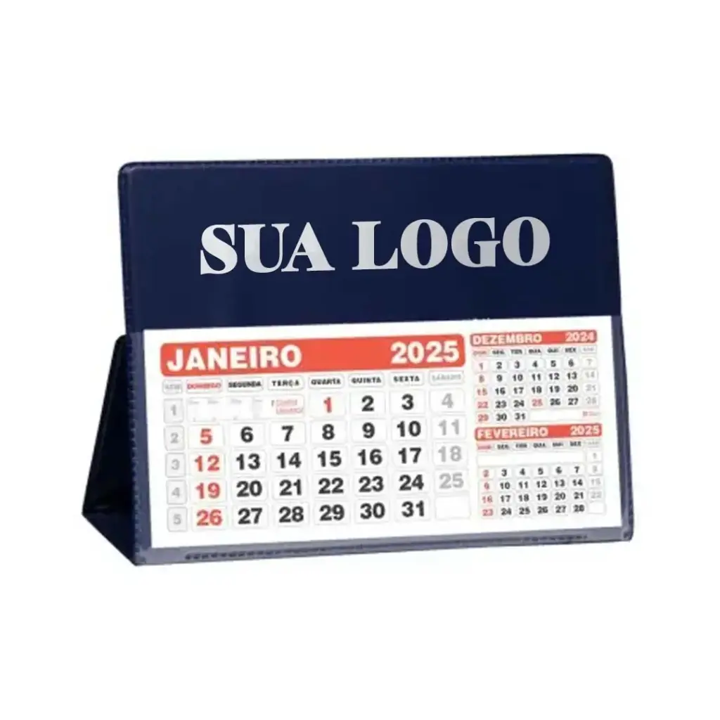 Calendário de Mesa Pequeno em PVC 10x12 cm