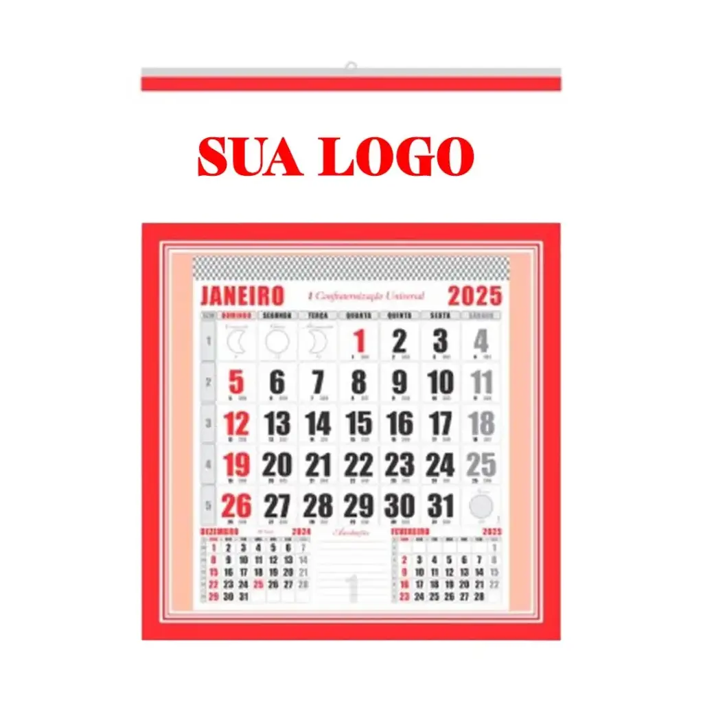Calendário de Parede 18x28 cm