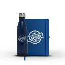Combo Garrafa Térmica Inox 500ml + Moleskine Emborrachada 14x21cm - Sem Pauta 