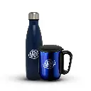 Combo Caneca Inox Parede Dupla 230ml +Garrafa Térmica Inox 500ml