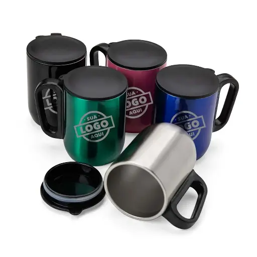 Caneca Inox Parede Dupla 230ml