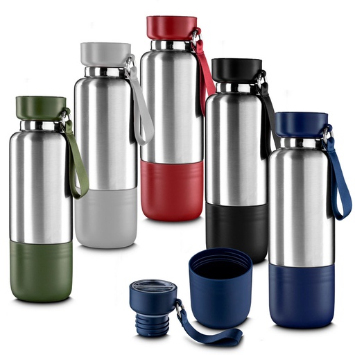 Garrafa Térmica de 500ml com Cordão e Copo