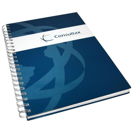 Caderno Capa Dura Laminado Wire-o 15x21cm 80 folhas