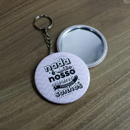 Chaveiro Botton Espelho 5cm
