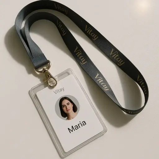 Kit Identificação | Crachá + Cordão 20 mm Personalizado 