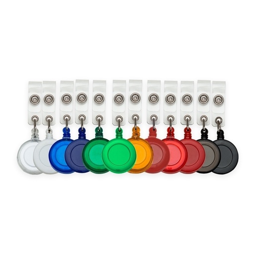 Suporte para Crachá Roller Clip Translúcido