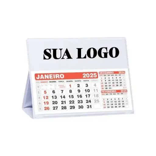 Calendário de Mesa Pequeno em PVC 10x12 cm
